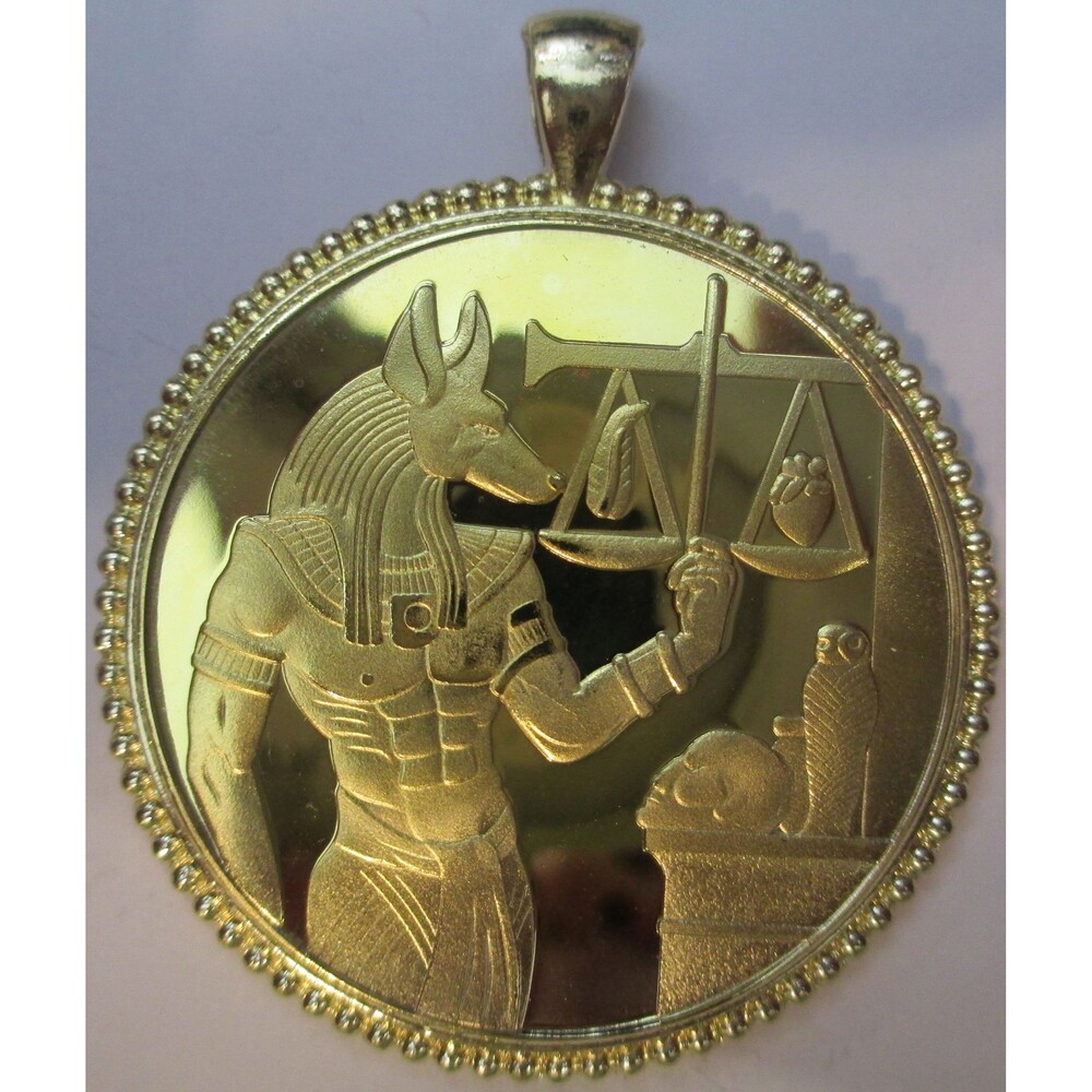 Anubis Egyptian God Gold COIN/PENDANT